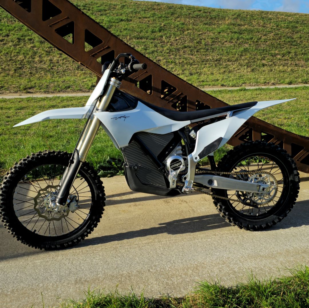 Shogun Left Side Foot Hook on Stark VARG electric bike