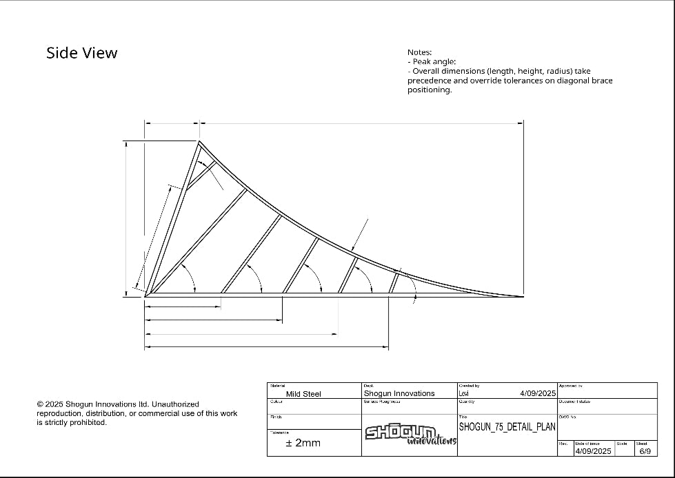 Freestyle motocross ramp engineering drawings – reliable and safe jump construction
