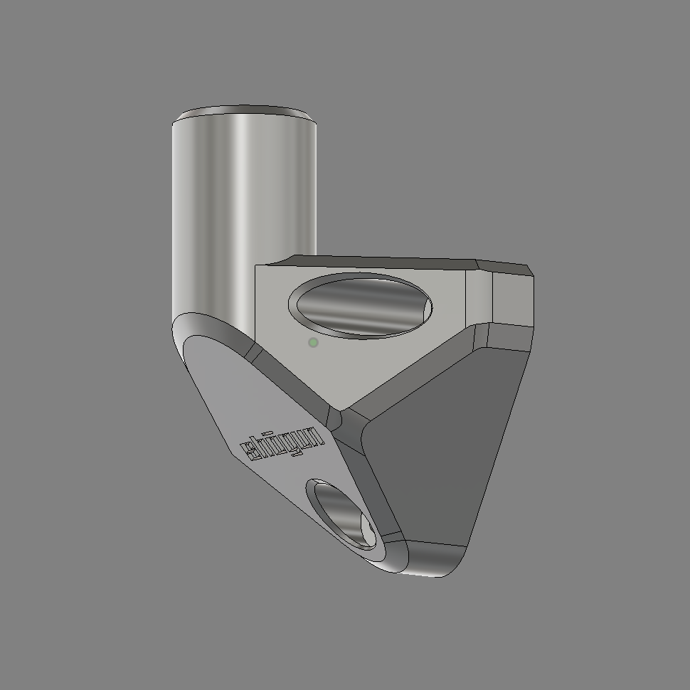 CAD render of a 3D printable motorcycle front brake and clutch wall hanger STL for workshop storage.