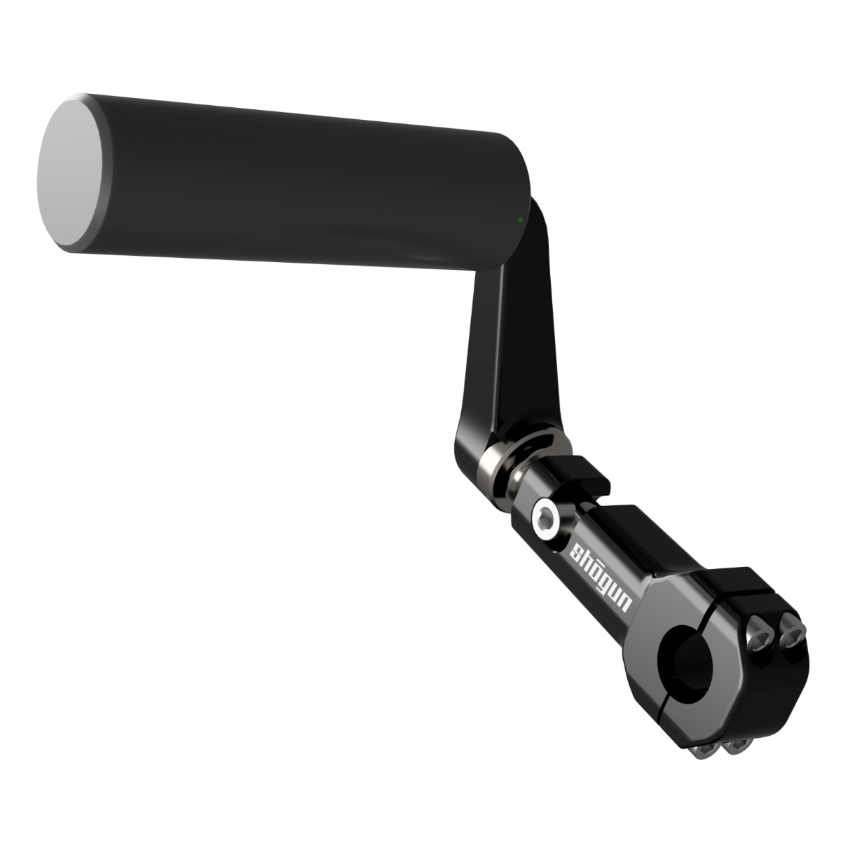 Heavy-duty snowmobile FMX flip levers with reinforced pivots, extended arms and four-bolt clamps.