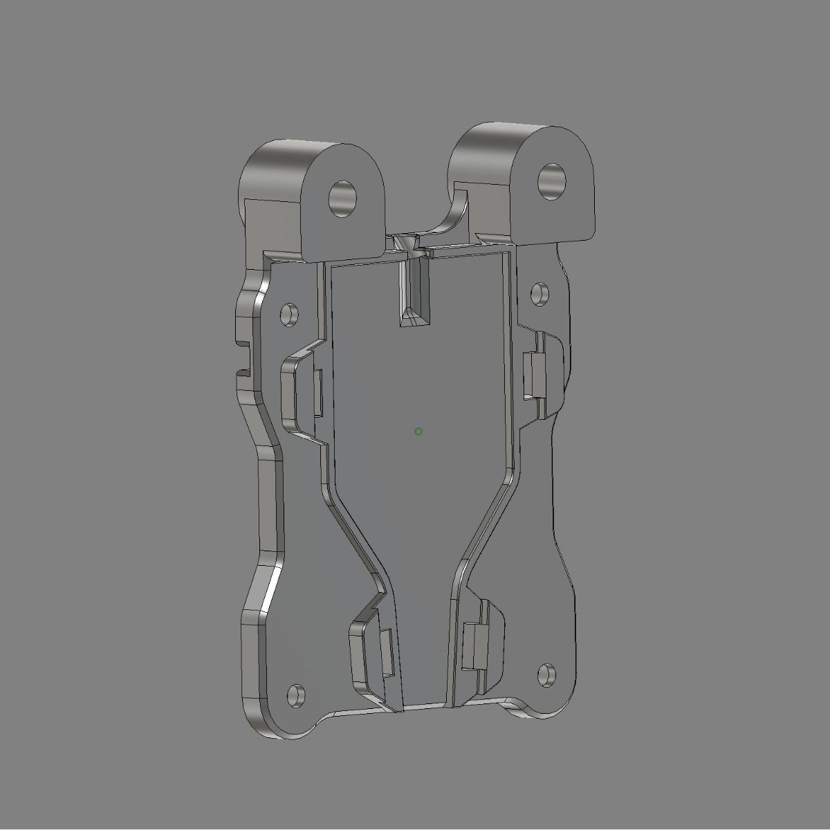 CAD rear view of Shogun Stark VARG compatible charger and Bluetooth relocation mount
