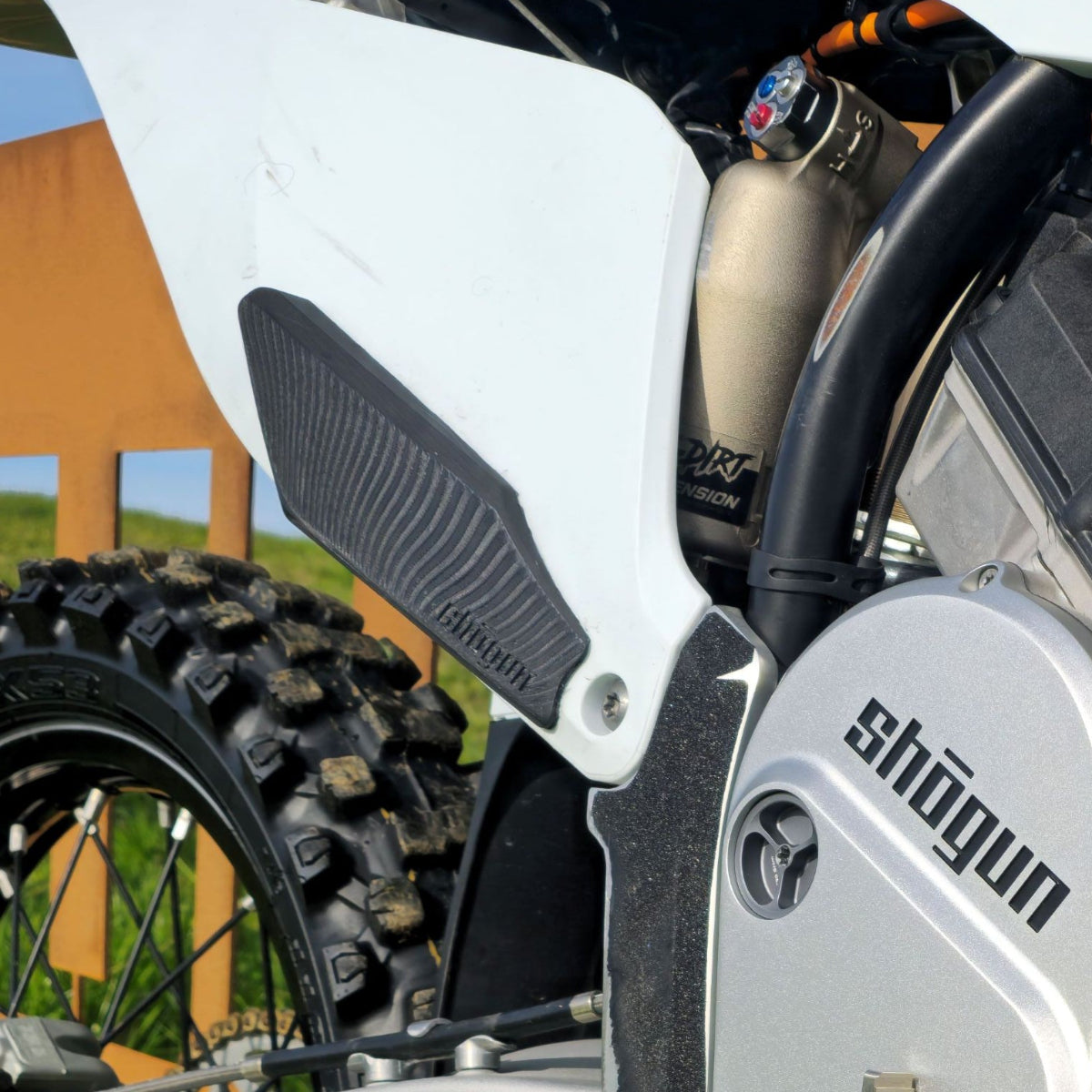 3D printed Stark VARG side panel grips designed for increased bike control and stability
